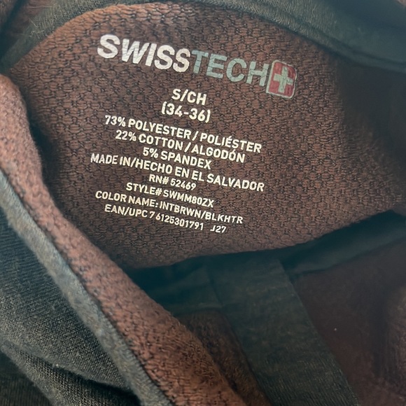 Swiss Tech Coffee Brown Pullover Lightweight Long Sleeve Womens L  Mens S Comfy - Picture 7 of 7